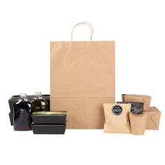Saving Nature Kraft Paper Retail Bag - with Handles - 12 1/2