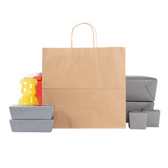 Saving Nature Kraft Paper Retail Bag - with Handles - 12 1/2