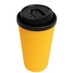 Restpresso Black Plastic Coffee Cup Lid - with Detachable Plug, Fits 8, 12, 16 and 20 oz - 500 count box