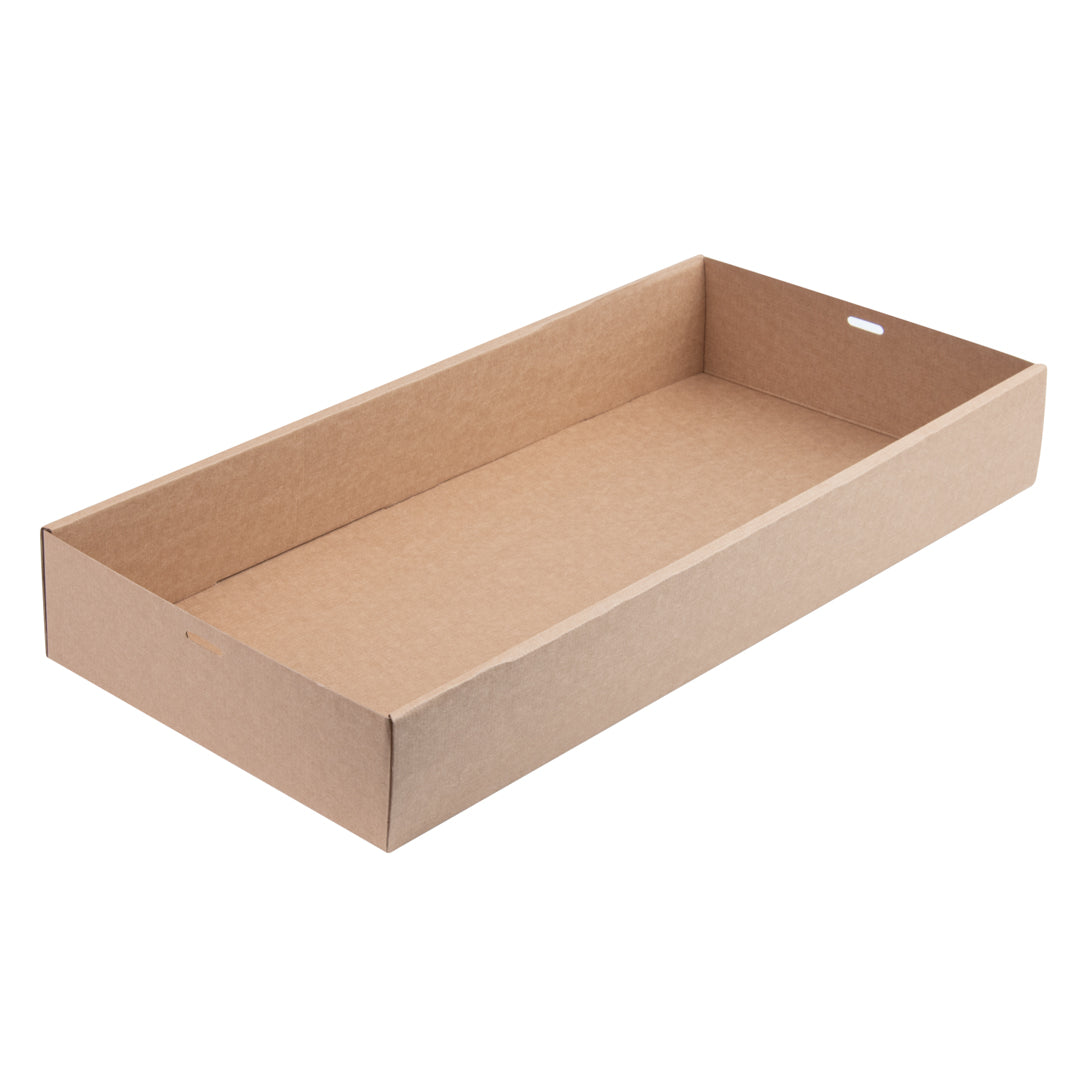 Paper Count Box Cater Tek Rectangle Kraft Paper Catering Box - with Window Lid - 22 1/4 ...