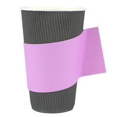 Restpresso Lavender Purple Paper Coffee Cup Sleeve - with Handle, Fits 12 / 16 / 20 oz Cups - 1000 count box