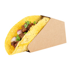 Bio Tek Kraft Paper Small Taco Holder - Greaseproof  - 4