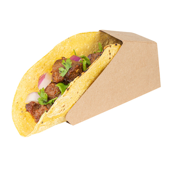 50-Pack Disposable Taco Holders – Paper Trays With Dividers For Taco Parties, BBQs & Gatherings