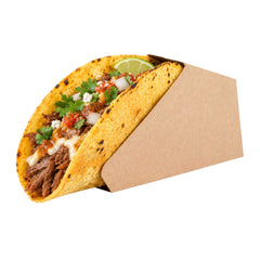 Bio Tek Kraft Paper Small Taco Holder - Greaseproof - 4