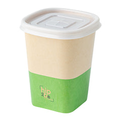 Hip 2 Be Square Frosted Plastic Straw Lid - Fits 12, 16 and 22 oz - 500 count box