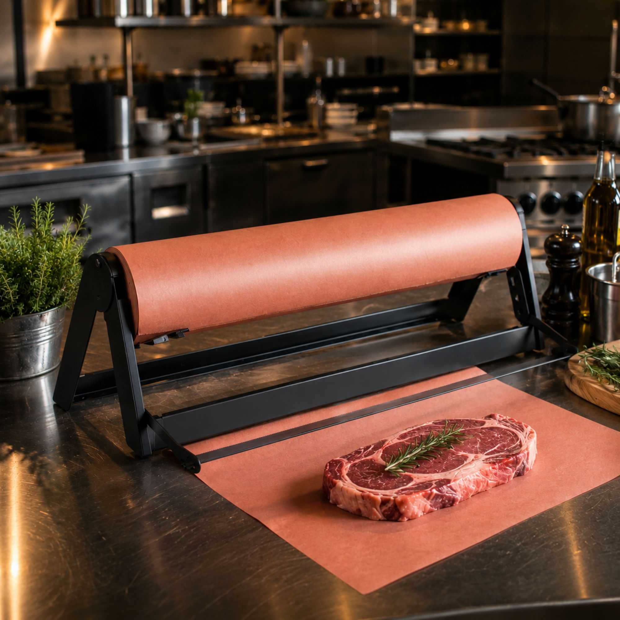Chef 101 Pink / Peach 40# Butcher Paper Roll - 24" x 175' - 6 count box