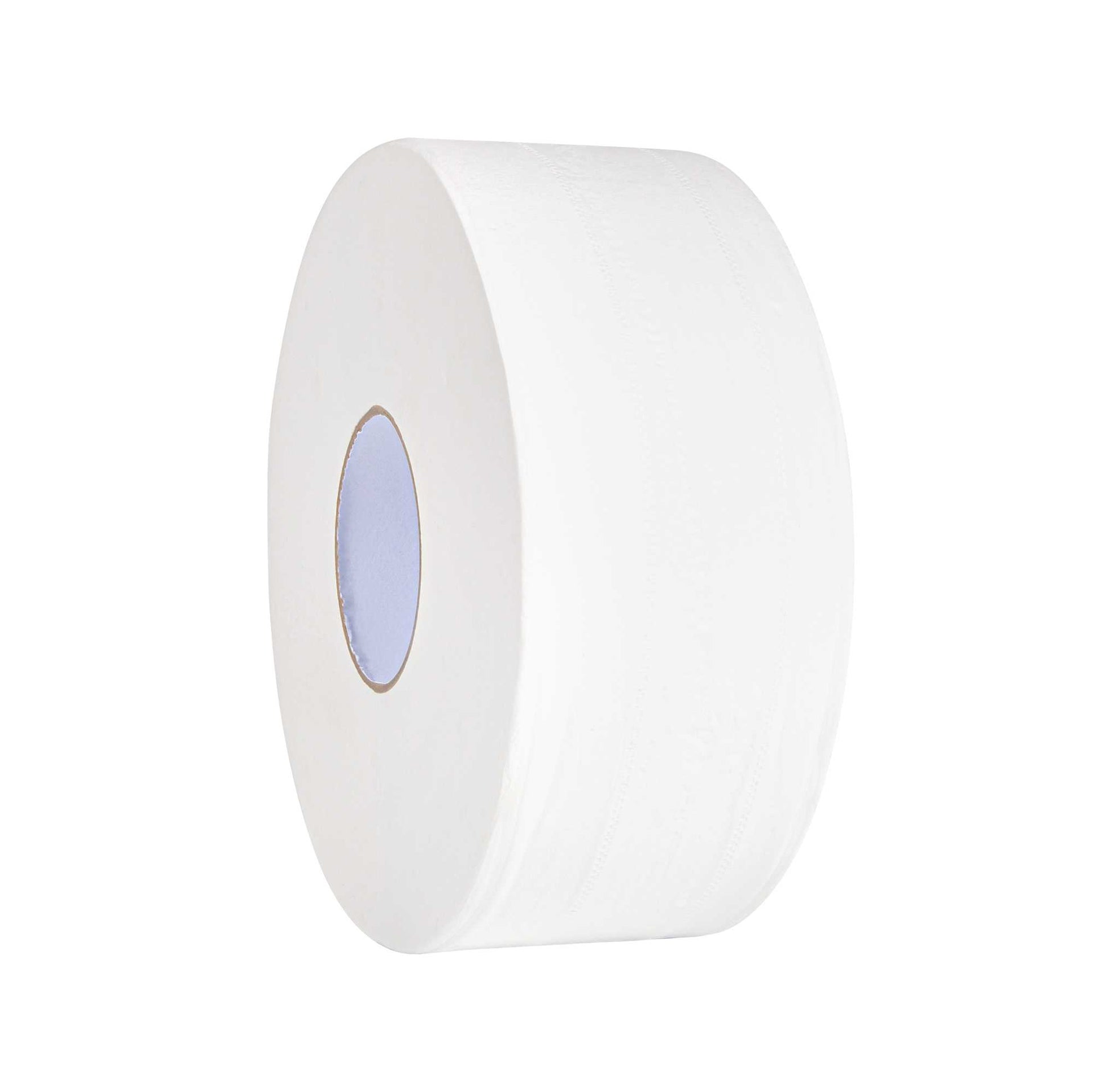 Clean Tek Professional White Toilet Paper Roll - 3-Ply - 655' x 3 3/4" - 12 count box