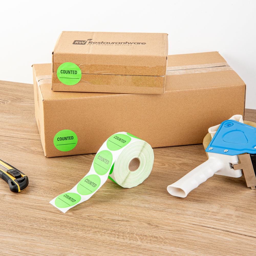 Label Tek Green Paper Counted Inventory Label - 2