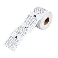 Label Tek White Paper Suffocation Warning Label - 2