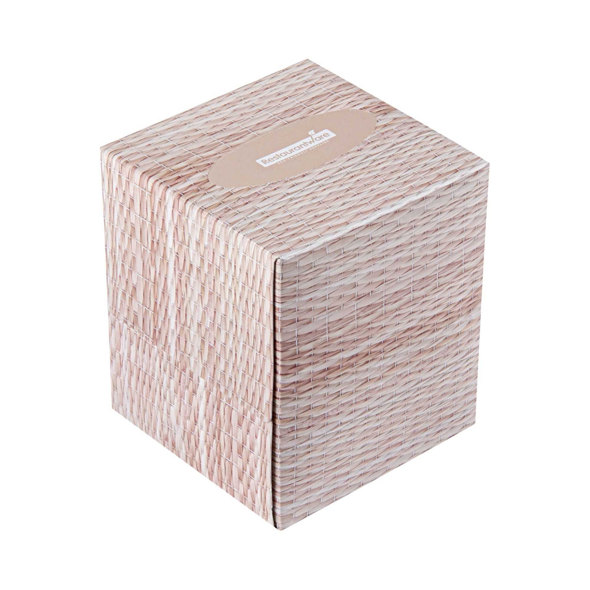 Clean Tek Professional 90 Sheet Facial Tissue Cube - 2-Ply - 36 count box