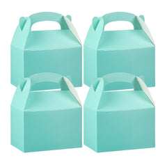 Bio Tek Turquoise Paper Gable Box / Lunch Box - Compostable - 4