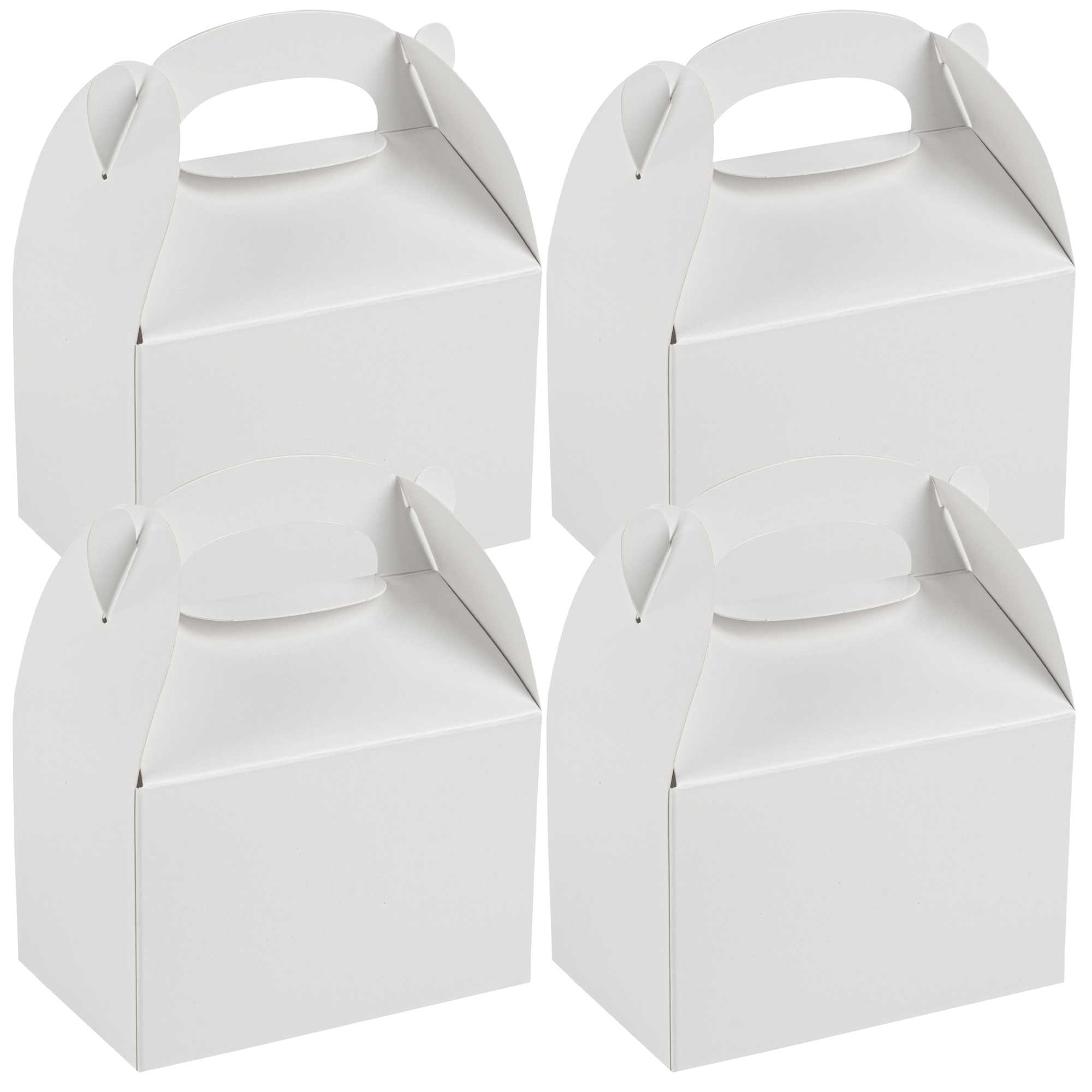 Bio Tek White Paper Gable Box / Take Out Container - Greaseproof - 4" x 2 1/2" x 2 1/2" - 1000 count box