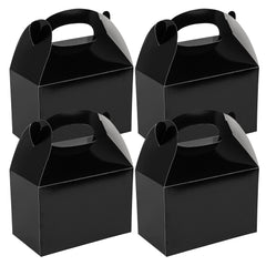 Bio Tek Black Paper Gable Box / Lunch Box - Greaseproof - 8 1/2