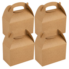 Bio Tek Kraft Paper Gable Box / Lunch Box - Greaseproof - 8 1/2