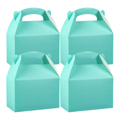 Bio Tek Turquoise Paper Gable Box / Lunch Box - Compostable - 8 1/2