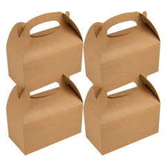 Bio Tek Kraft Paper Gable Box / Lunch Box - Greaseproof - 9 1/2