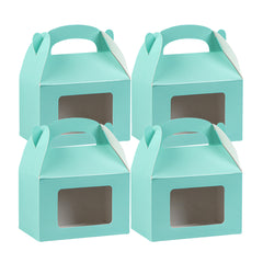 Bio Tek Turquoise Paper Gable Box / Lunch Box - with Window - 4