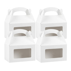 Bio Tek White Paper Gable Box / Lunch Box - Greaseproof, with Window - 6