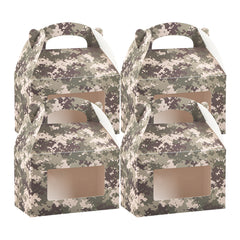 Bio Tek Camouflage Paper Gable Box / Lunch Box - with Window - 8 1/2
