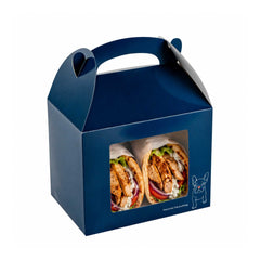 Bio Tek Frenchie Paper Gable Box / Take Out Container - with Window - 10