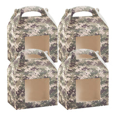 Bio Tek Camouflage Paper Gable Box / Lunch Box - with Window - 10