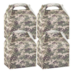Bio Tek Camouflage Paper Gable Box / Lunch Box - Compostable - 10