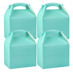Bio Tek Turquoise Paper Gable Box / Lunch Box - Compostable - 10