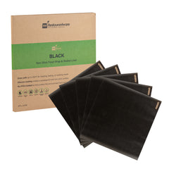 RW Base No PFAS Added Black Paper Bakery Wrap and Basket Liner - Greaseproof - 12