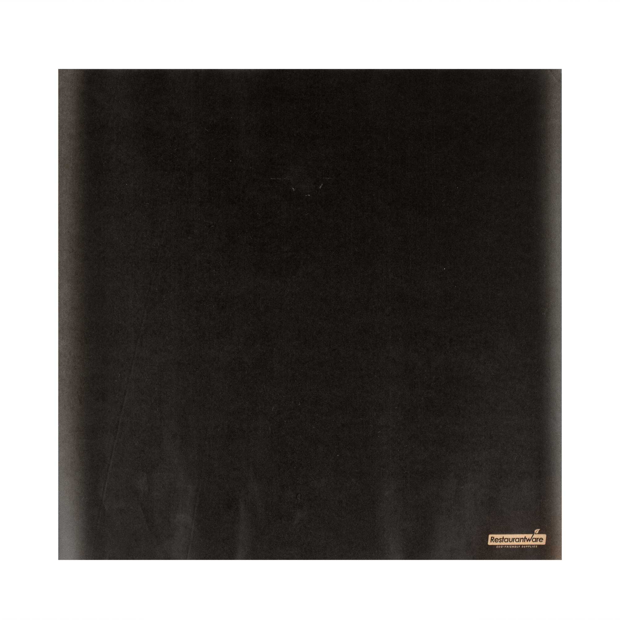 Chef 101 No PFAS Added Black Paper Bakery Wrap and Basket Liner - Greaseproof - 12" x 12" - 200 count box