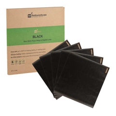 Chef 101 No PFAS Added Black Paper Bakery Wrap and Basket Liner - Greaseproof - 12