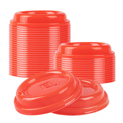 Restpresso Glossy Red Plastic Coffee Cup Lid - Fits 8, 12, 16 and 20 oz - 500 count box