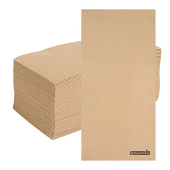 Luxenap Rectangle Kraft Paper Linen-Feel Guest Towel - Air Laid - 15 3/4