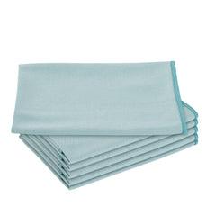 Clean Tek Professional Light Blue Microfiber Glass Cleaning Cloth - 15 3/4