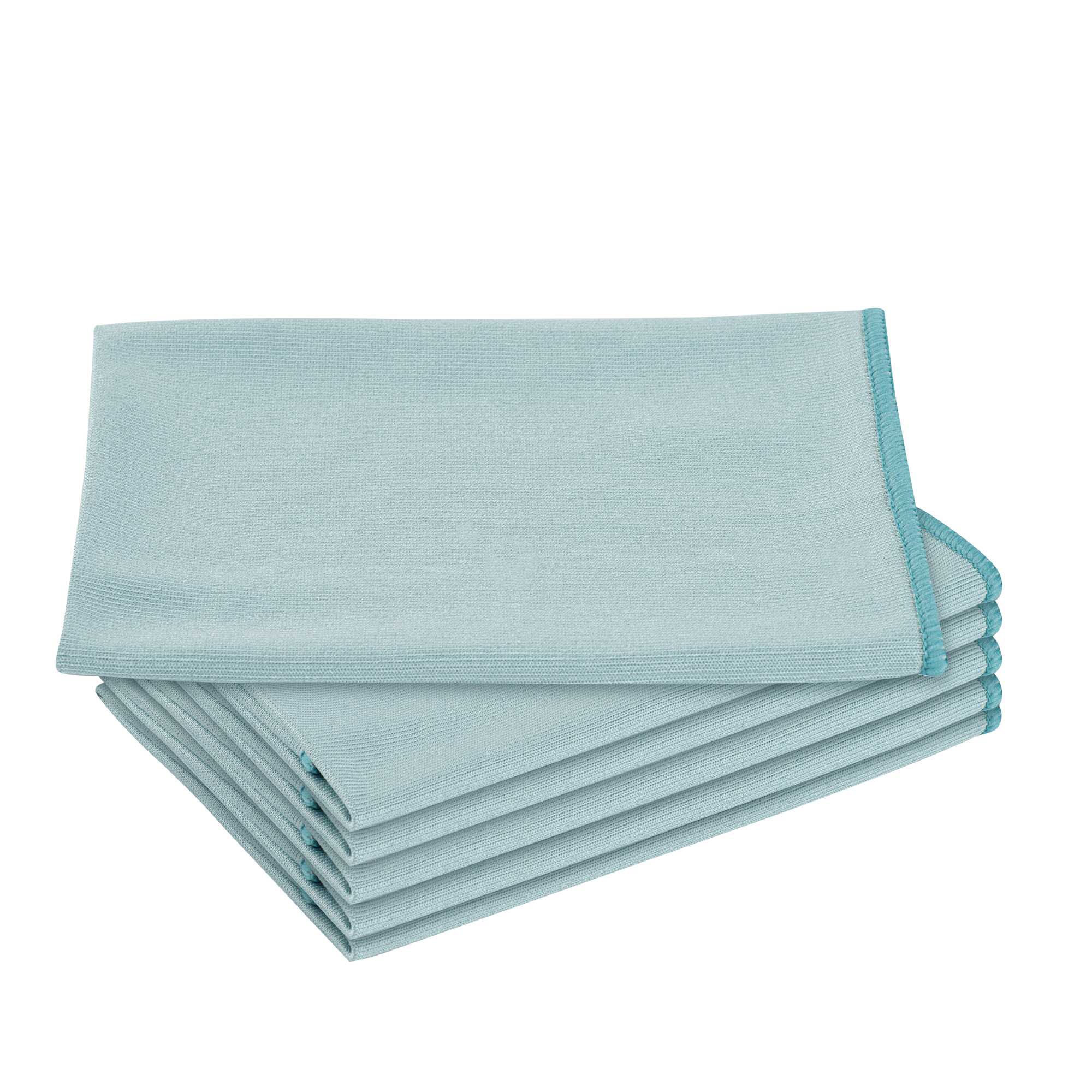 Clean Tek Professional Light Blue Microfiber Glass Cleaning Cloth - 15 3/4" x 15 3/4" - 400 count box