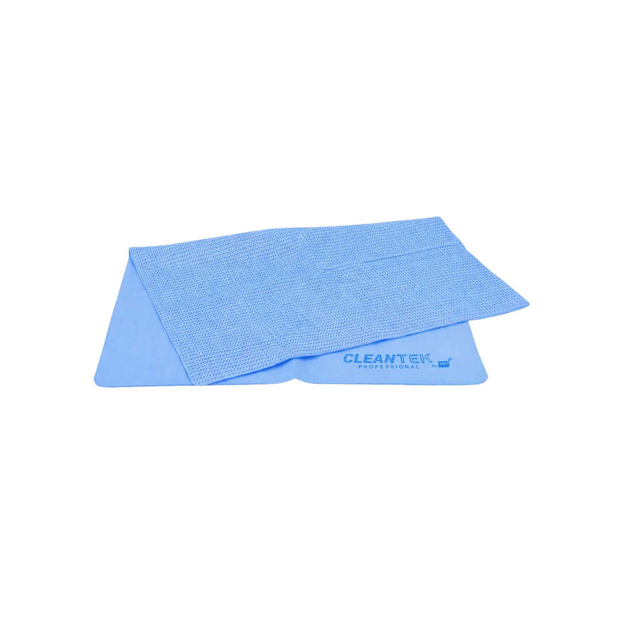 Clean Tek Professional Blue 3D Chamois Cloth - with Storage Tube - 25 1/4'' x 17'' - 1 count box
