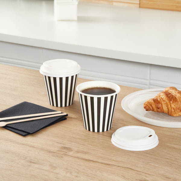 Restaurantware-8 Ounce Disposable Coffee Cups With Lids, 400 Hot Cups With Lids