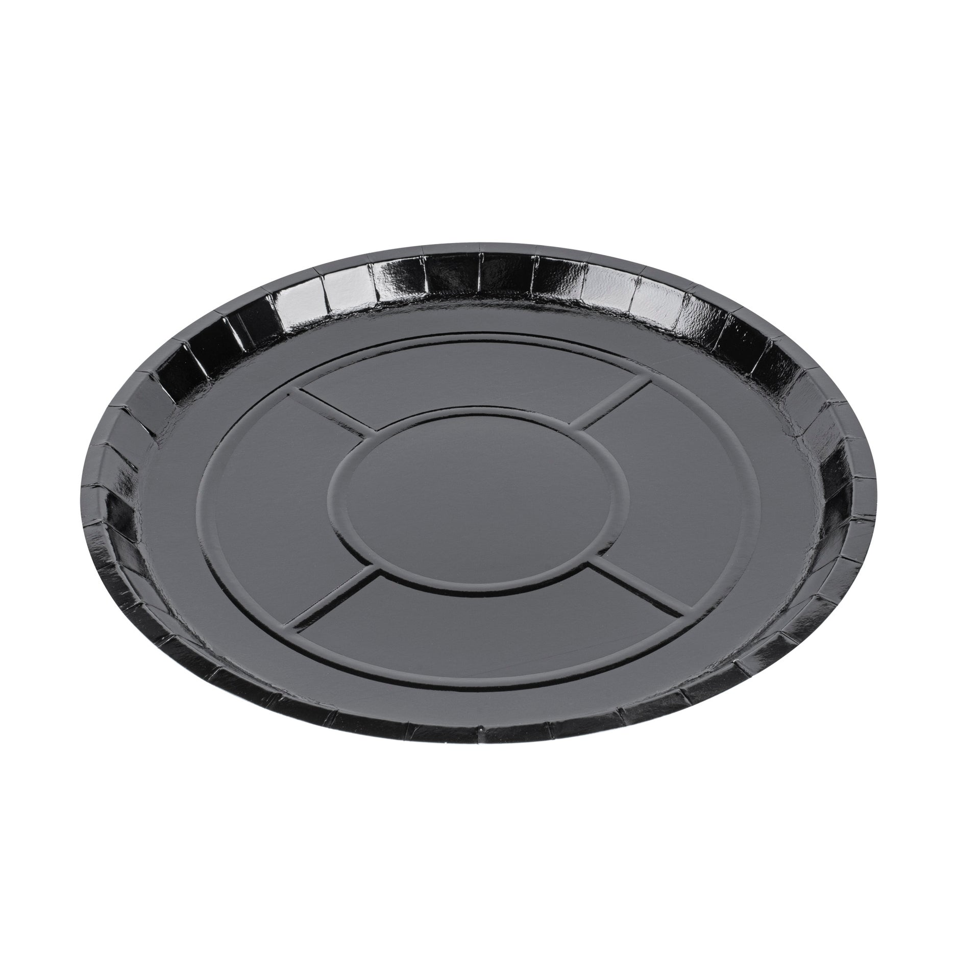 Eco Pie Round Black Paperboard Pizza Tray - Oven-Safe - 12'' - 50 count box