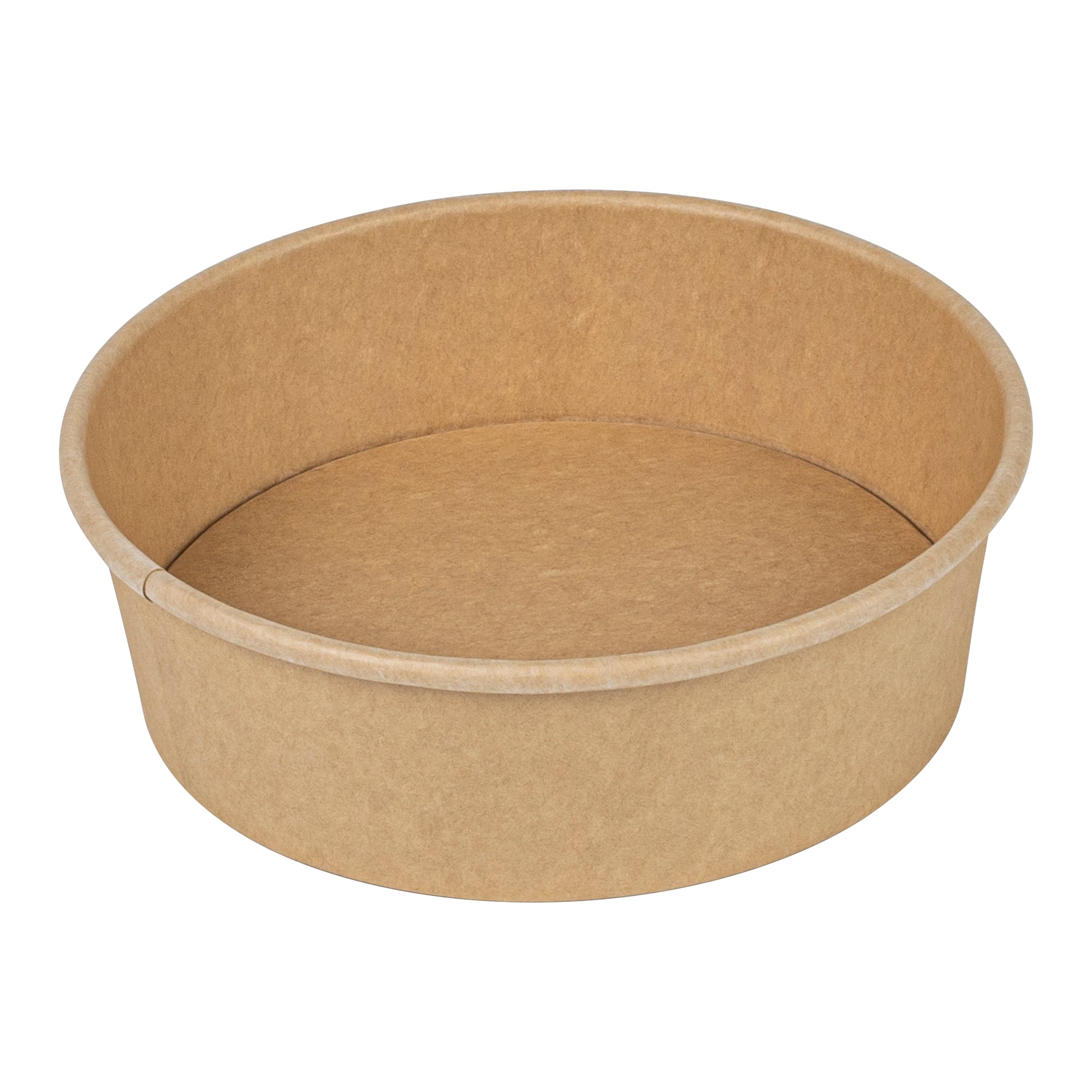 Bio Tek 17 oz Round Kraft Paper Take Out Container - 6" x 6" x 1 3/4" - 200 count box