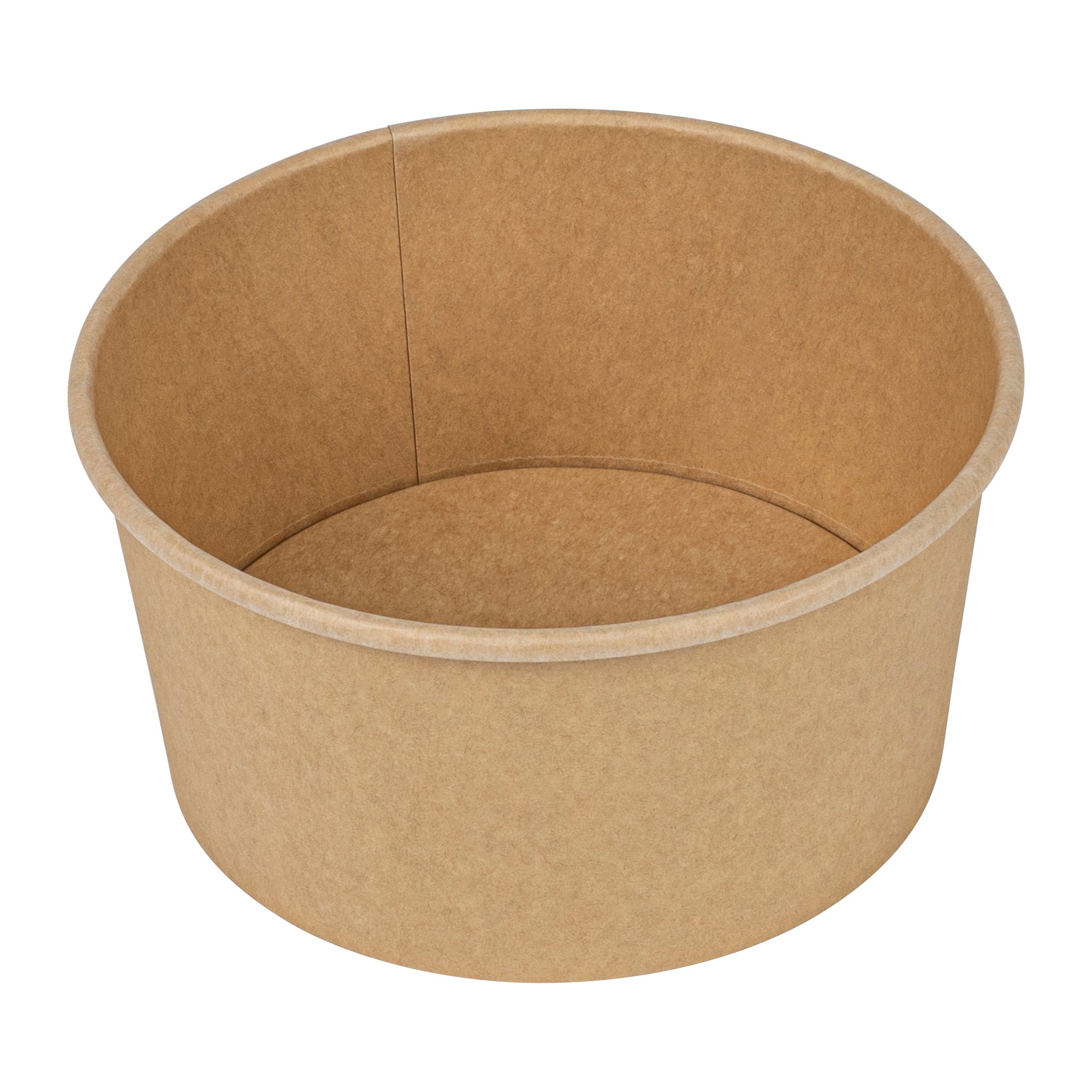 Bio Tek 34 oz Round Kraft Paper Take Out Container - 6" x 6" x 3" - 200 count box