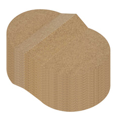 Bio Tek Kraft Paper 2-Compartment Insert - Fits 17, 25, 33 and 34 oz Containers - 50 count box