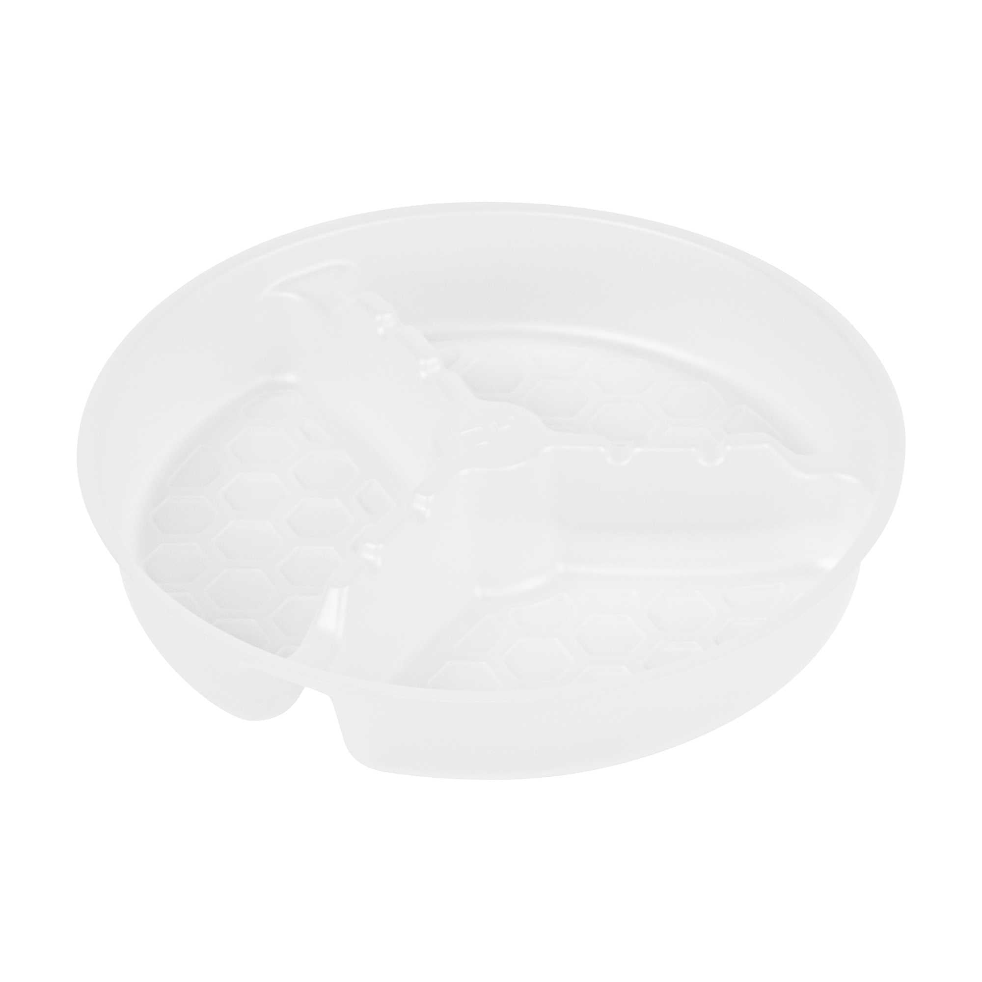 Bio Tek 12 oz White Plastic 3-Compartment Insert Tray - Fits 17-45 oz Containers - 50 count box