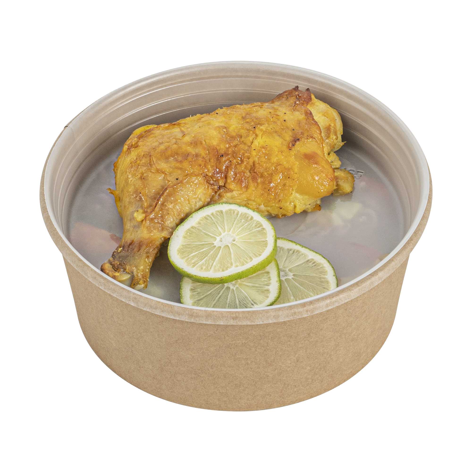 Bio Tek 16 oz White Plastic Insert Tray - Fits 17-45 oz Containers - 200 count box