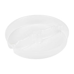 Bio Tek 15 oz White Plastic 2-Compartment Insert Tray - Fits 17-45 oz Containers - 200 count box