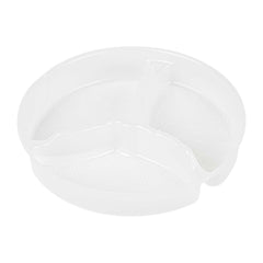 Bio Tek 15 oz White Plastic 3-Compartment Insert Tray - Fits 17-45 oz Containers - 200 count box