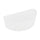Bio Tek 16 oz White Plastic Half Insert Tray - Fits 22, 37 and 42 oz Containers - 200 count box