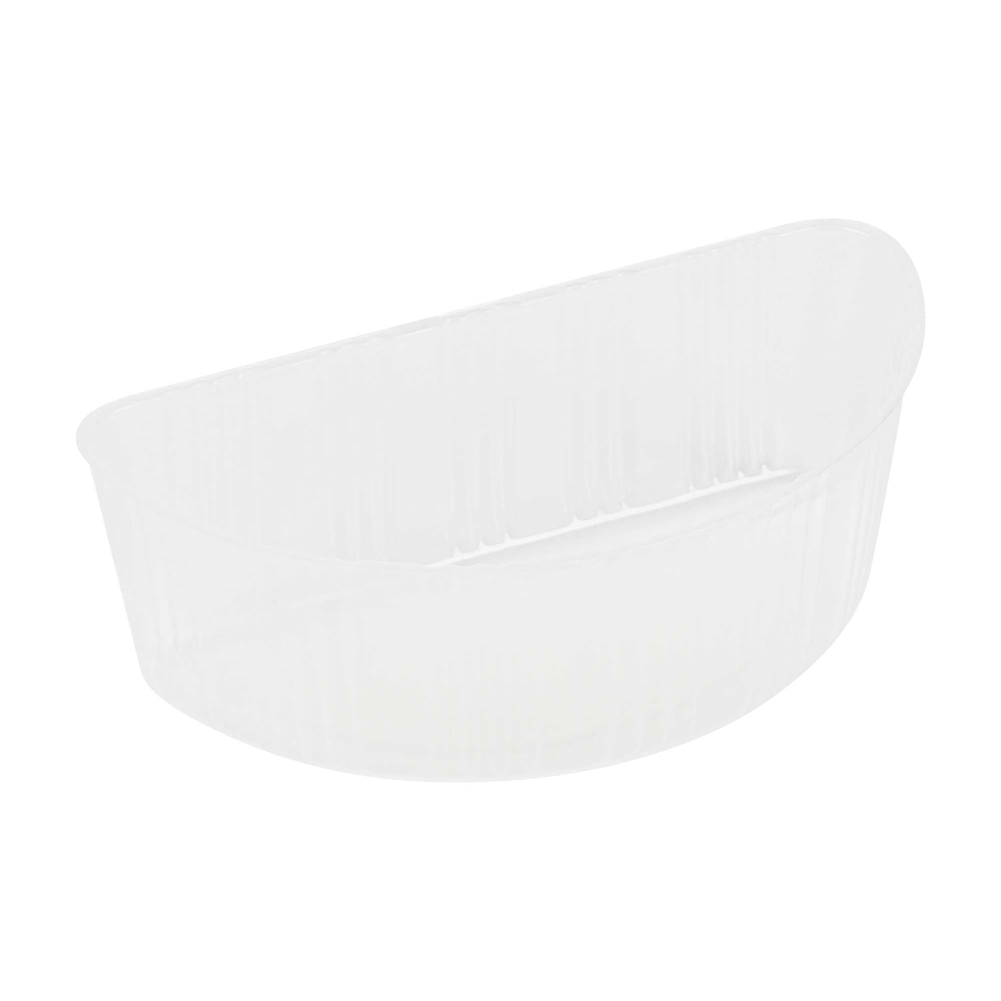 Bio Tek 16 oz White Plastic Half Insert Tray - Fits 17-45 oz Containers - 50 count box