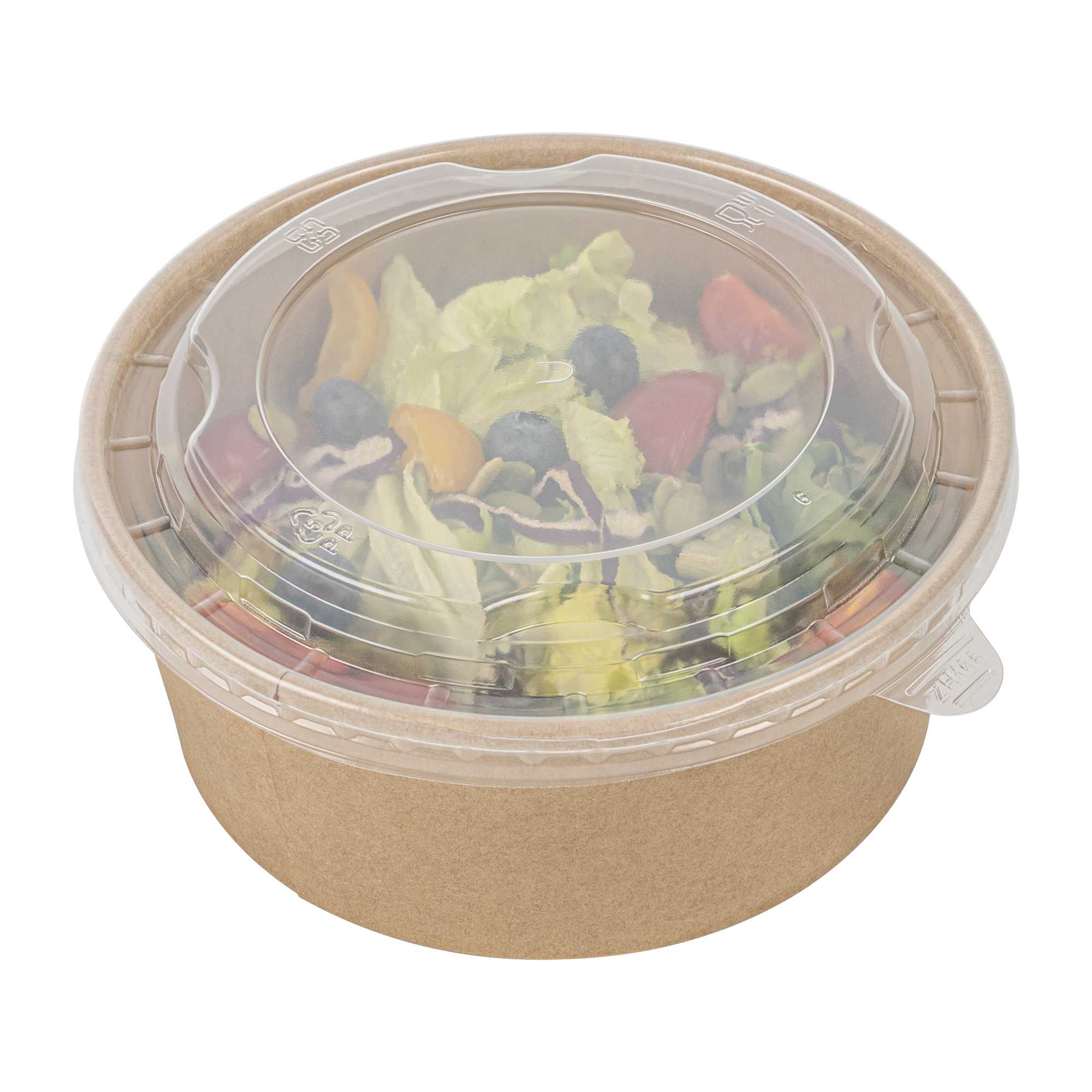 Bio Tek Clear Plastic Take Out Container Lid - Fits 22, 34, 37 and 42 oz Containers - 50 count box