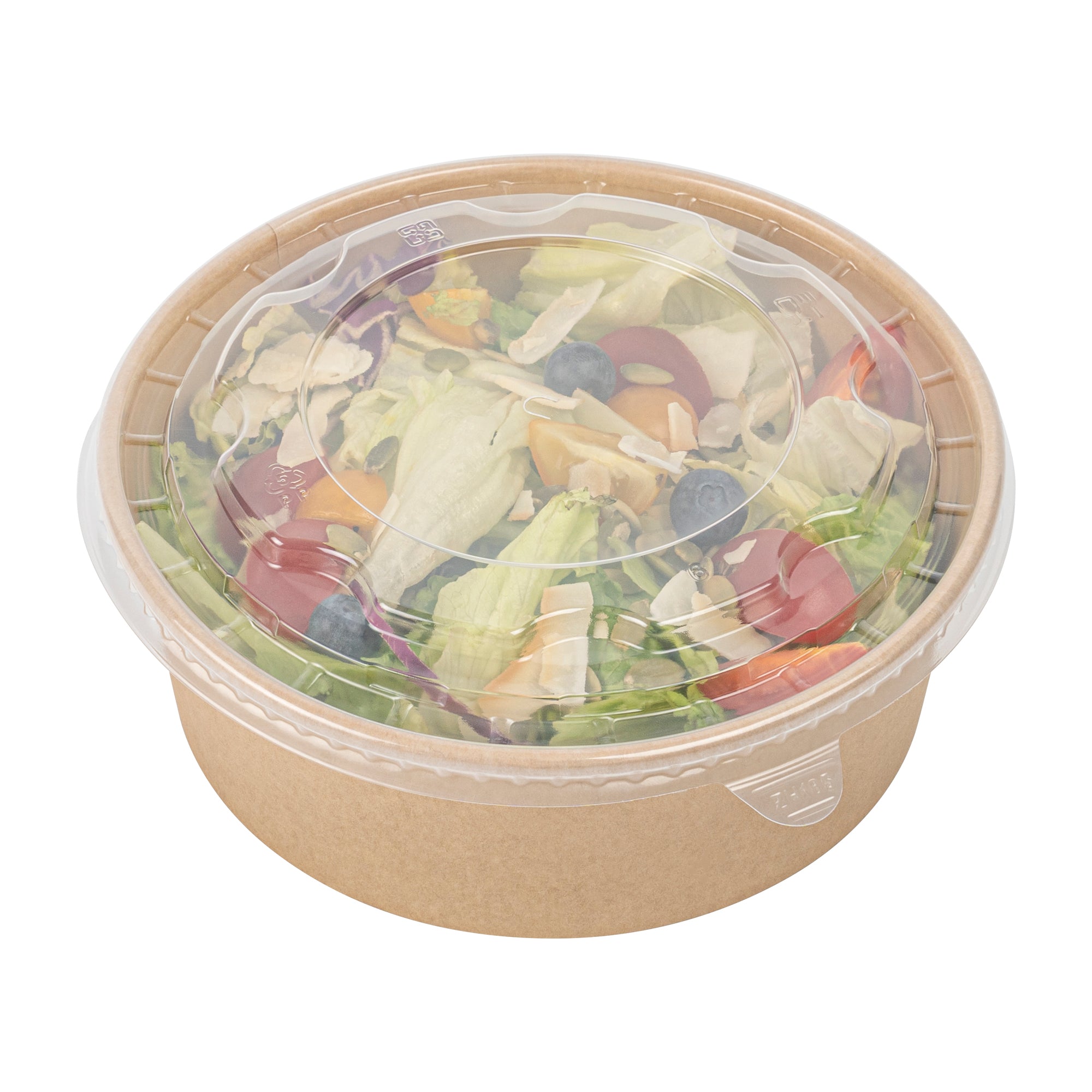 Bio Tek Clear Plastic Take Out Container Lid - Fits 45 oz Containers - 200 count box