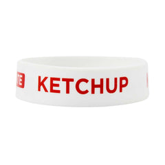 First In First Out White Silicone Ketchup Label Band - Fits 16, 20 and 24 oz Squeeze Bottles - 500 count box