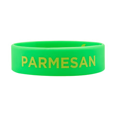 First In First Out Green Silicone Parmesan Label Band - Fits 16, 20 and 24 oz Squeeze Bottles - 10 count box
